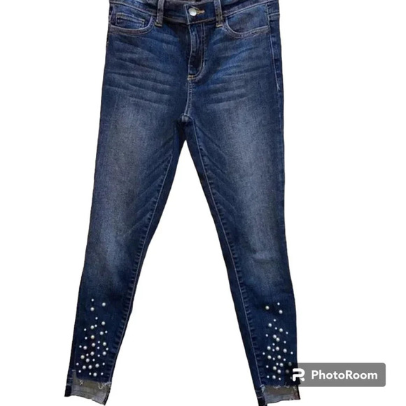 Harper Denim - HARPER Pearl Studded Denim Jeans - 26